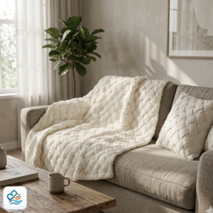 Manta com Alça de Couro + Almofada