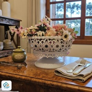 Fruteira/Porta-Flores + Arranjo Floral