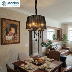Lustre Pendente Preto
