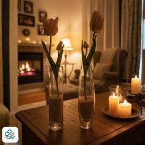 Par de Vasos com Flores