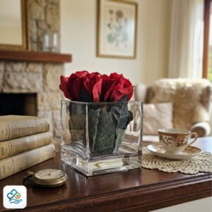 Vaso com Rosas Artificiais