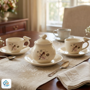 Conjunto de Chá/Café em Porcelana