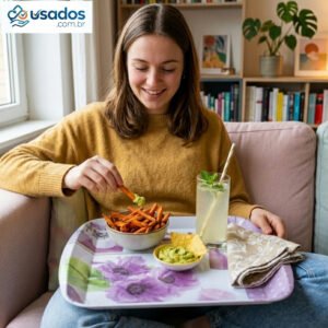 Bandeja em Melamina (cor lilás)