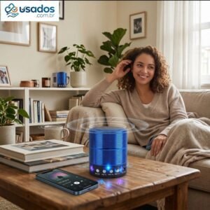 Mini Caixa de Som Bluetooth BYZ Portátil – Potência e Estilo em Qualquer Lugar