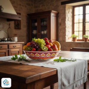 Saladeira em Melamina (vermelho + branco + laranja)